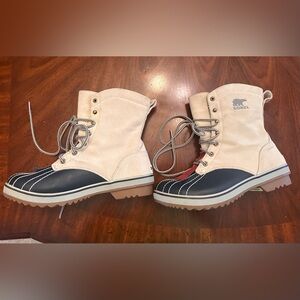 Sorel Tivoli Camp 18 Waterproof Snow Winter Duck Suede Boots Size 8